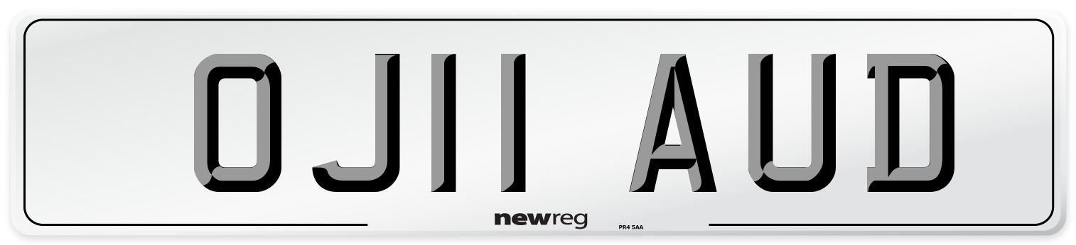 OJ11 AUD Number Plate from New Reg